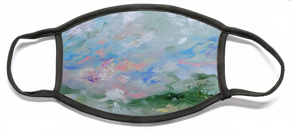 Art Face Mask featuring the painting Mellow Evening by Linda Monfort