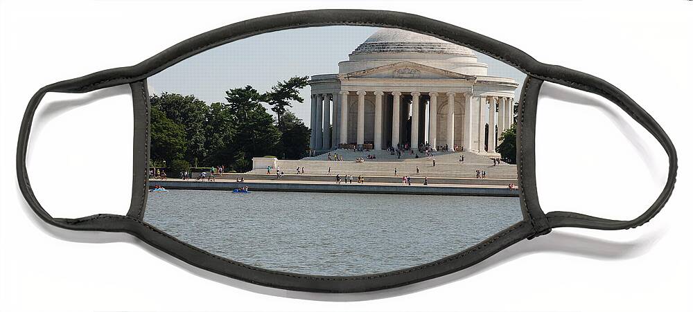 Declaration Of Independence Face Mask featuring the photograph Memorial by the Water by Kenny Glover