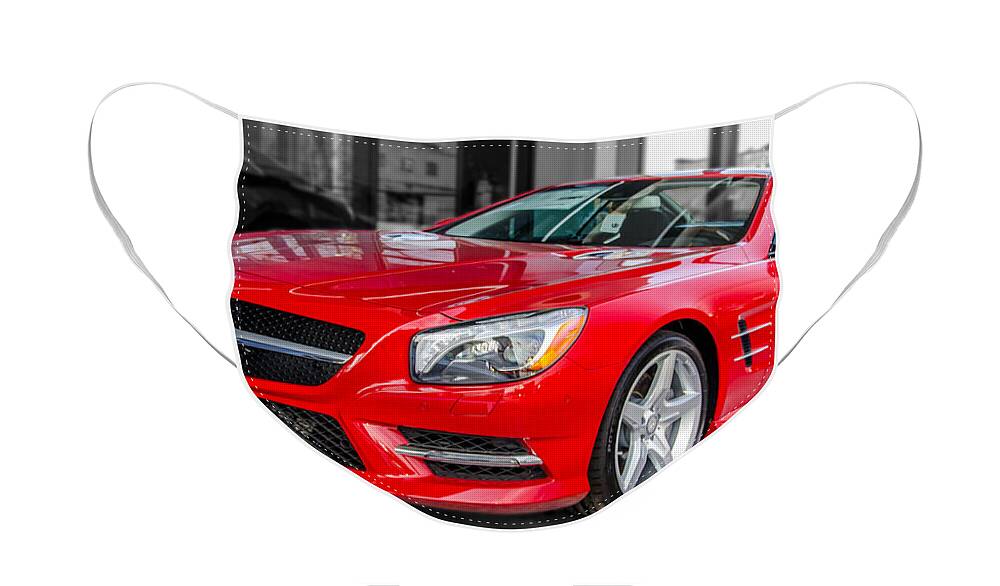 Automobile Face Mask featuring the photograph Mercedes SL550  7D01718 by Guy Whiteley