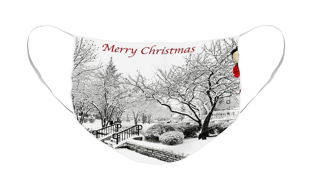 Winter Face Mask featuring the photograph Merry Christmas by Patty Colabuono