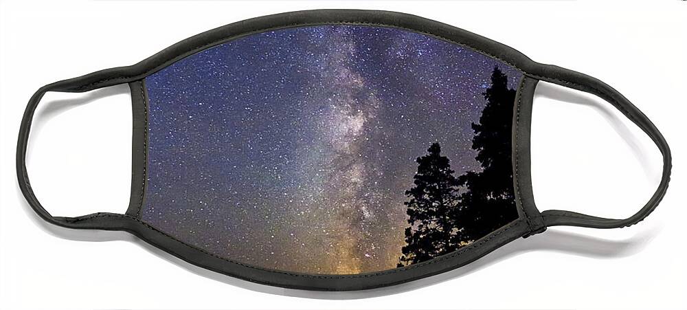 Milky Way Face Mask featuring the photograph Milky Way at Acadia National Park by John Vose