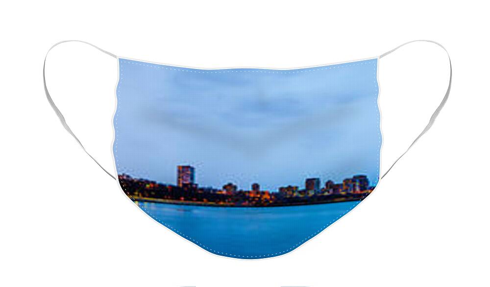 Milwaukee Face Mask featuring the photograph Milwaukee Skyline - Version 1 by Wild Fotos