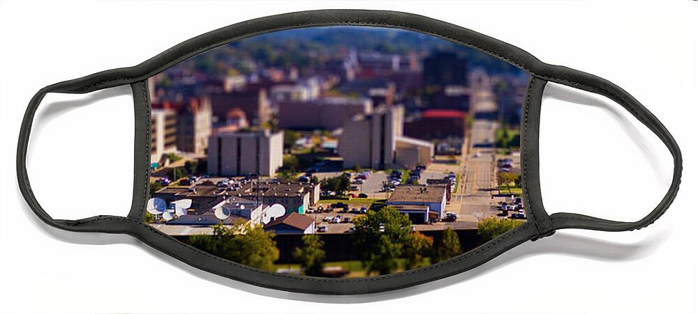 Parkersburg Face Mask featuring the photograph Mini Downtown Parkersburg by Jonny D
