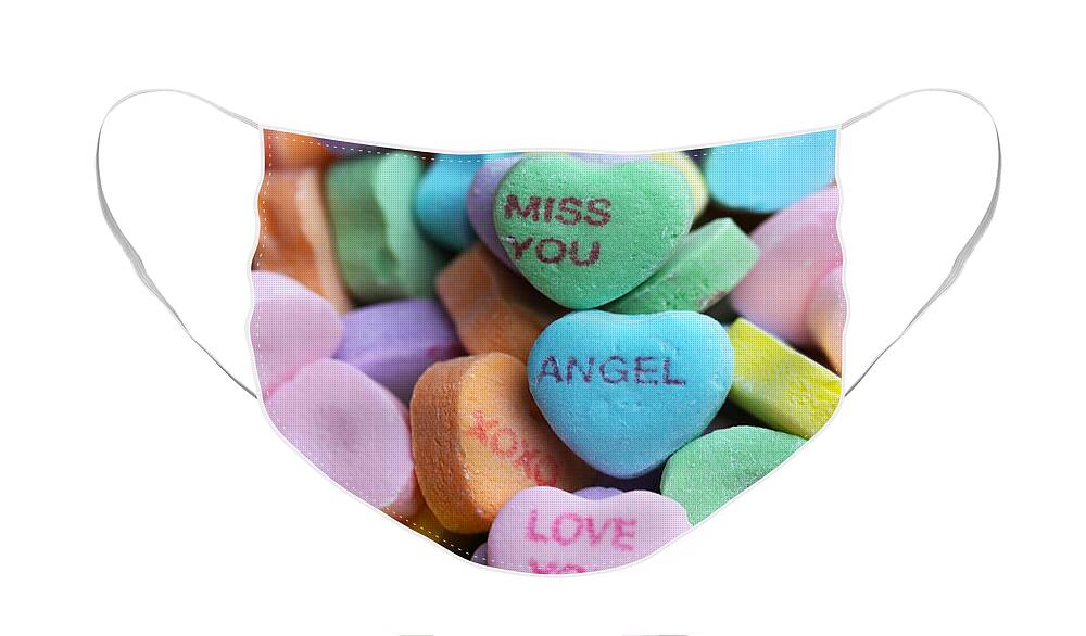 Valentines Day Face Mask featuring the photograph Miss You Angel by Diana Haronis