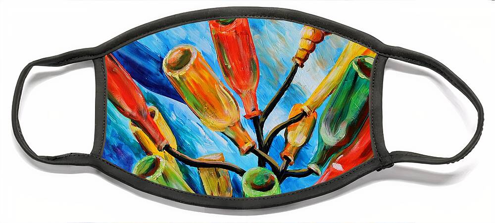 Still Life Face Mask featuring the painting Mississippi Bottle Tree by Karl Wagner