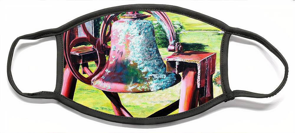 Bell Face Mask featuring the painting Mississippi Plantation Bell by Karl Wagner