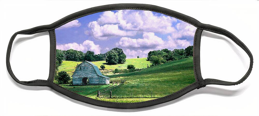 Landscape Face Mask featuring the photograph Missouri River Valley by Steve Karol