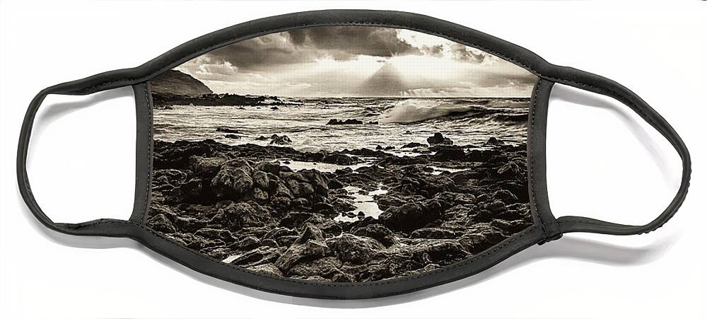 Hawaii Face Mask featuring the photograph Monotone Explosion by Anthony Michael Bonafede