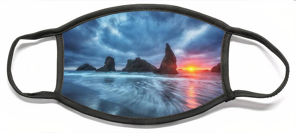 Oregon Face Mask featuring the photograph Moody Blues of Oregon by Darren White