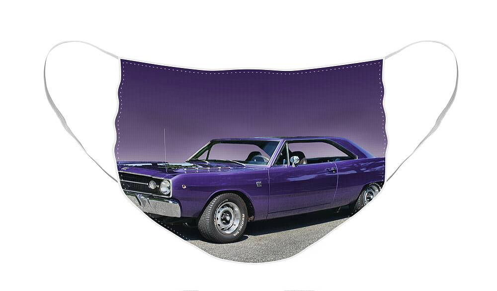 Dodge Face Mask featuring the photograph Mopar Purple Skies by Randy Harris