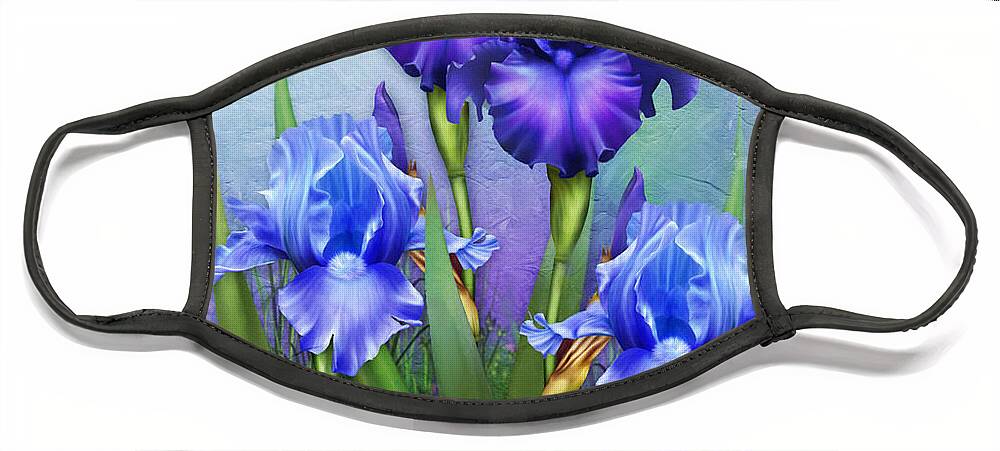 Impressionism Face Mask featuring the mixed media Morning Glory by Georgiana Romanovna