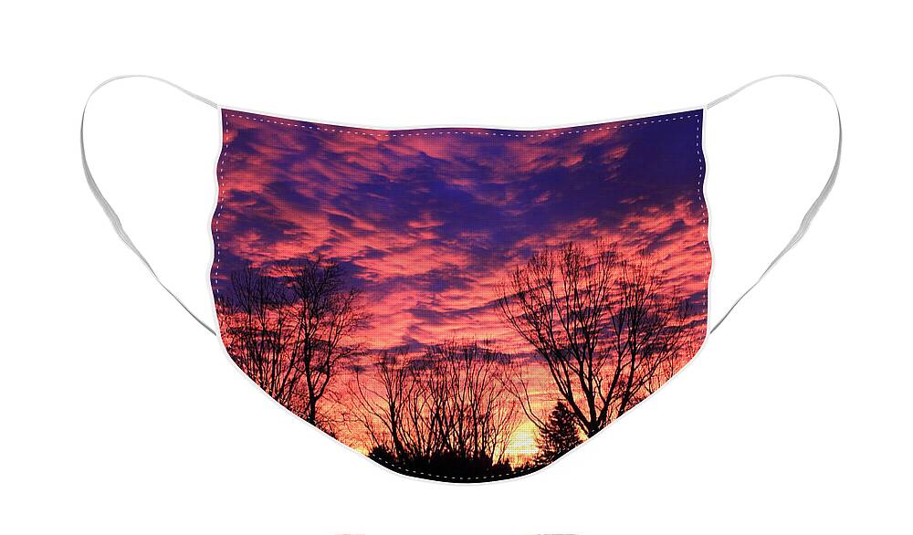 Sunrise Face Mask featuring the photograph Morning Reflection by Shane Bechler