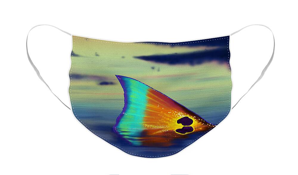 Redfish Face Mask featuring the digital art Morning Stroll by Kevin Putman