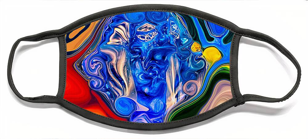 Blue Face Mask featuring the painting Mother Earth by Omaste Witkowski
