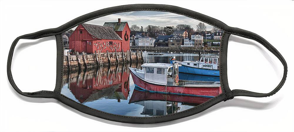 Landmark Face Mask featuring the photograph Motif 1 sky reflections by Jeff Folger