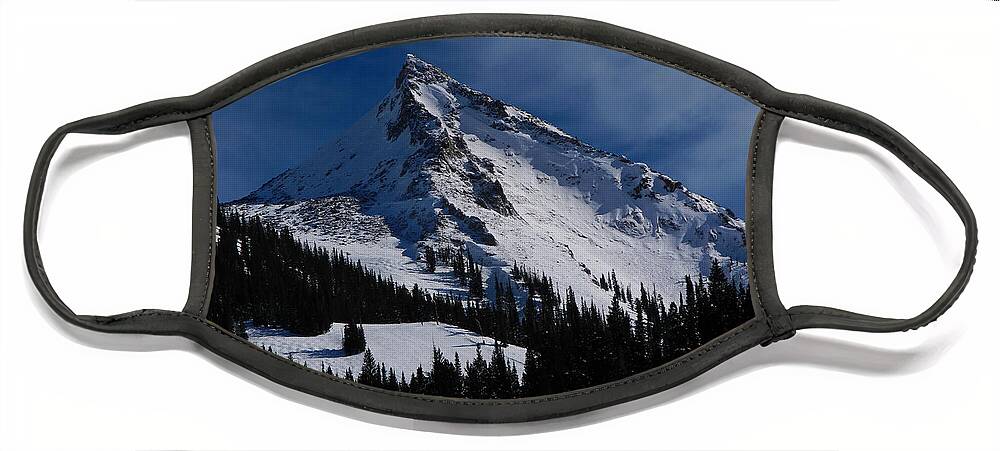 Mount Crested Butte Face Mask featuring the photograph Mount Crested Butte by Raymond Salani III