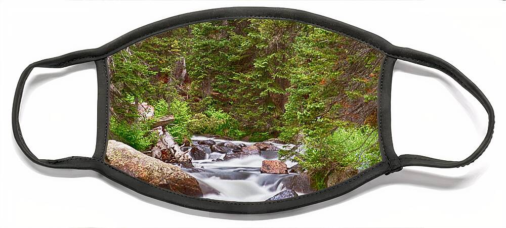 Mountain Stream Face Mask featuring the photograph Mountain Stream by James BO Insogna