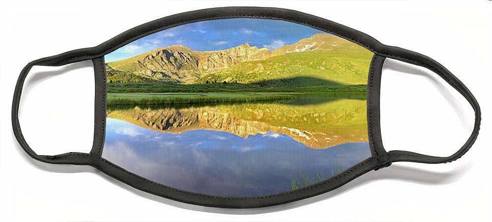 Feb0514 Face Mask featuring the photograph Mt Bierstadt From Guanella Pass Colorado by Tim Fitzharris