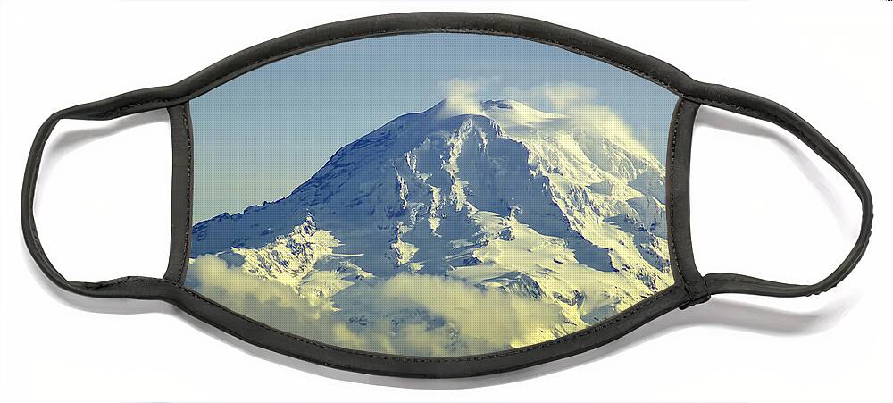 National Park Face Mask featuring the photograph Mt. Rainier Washington by Ron Roberts