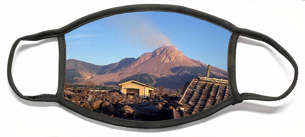 Volcano Face Mask featuring the photograph Mt. Unzen by Stephen & Donna O'Meara