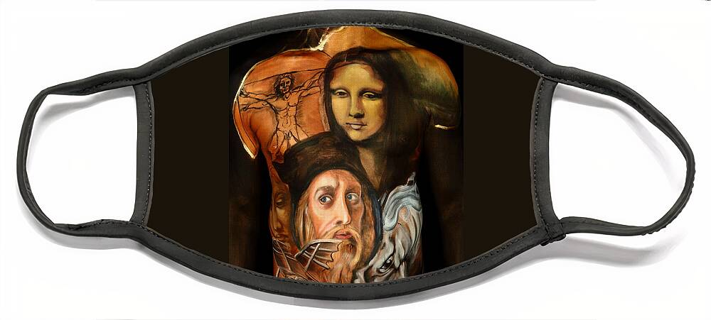 Fine Art Body Paint Face Mask featuring the photograph My Love by Angela Rene Roberts and Cully Firmin