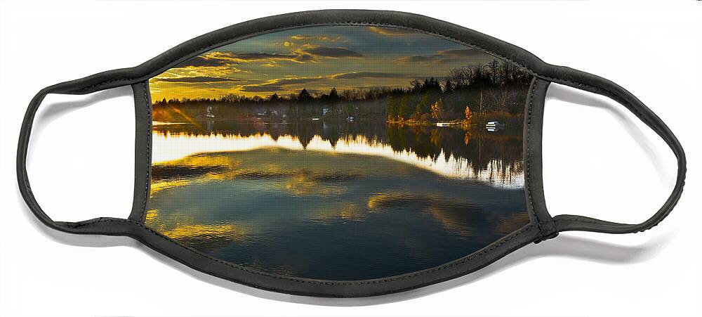 Lake Face Mask featuring the photograph Naomi Sunset by Gary Keesler