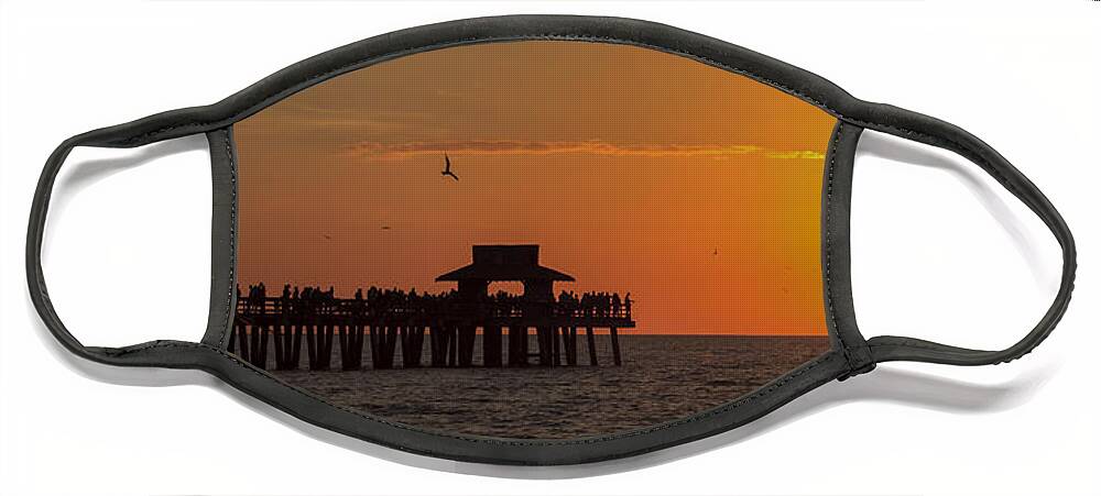 Bayshore Face Mask featuring the photograph Naples Sunset by Raul Rodriguez