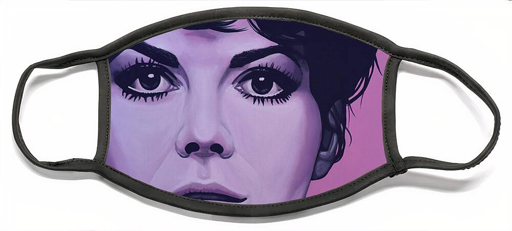 Natalie Wood Face Mask featuring the painting Natalie Wood by Paul Meijering