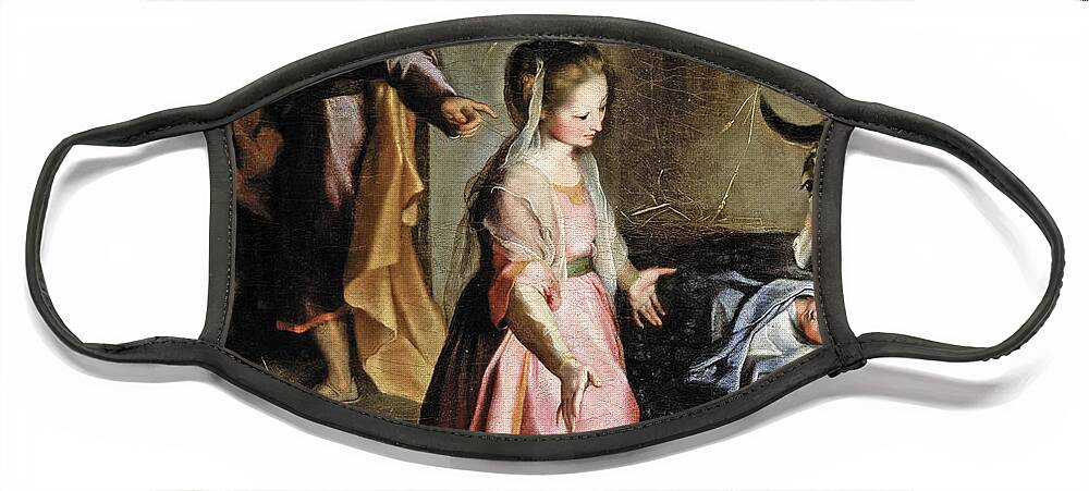 Federico Barocci Face Mask featuring the painting Nativity by Federico Barocci