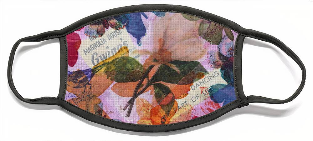 Butterfly Face Mask featuring the mixed media Nature 10 by Dawn Boswell Burke