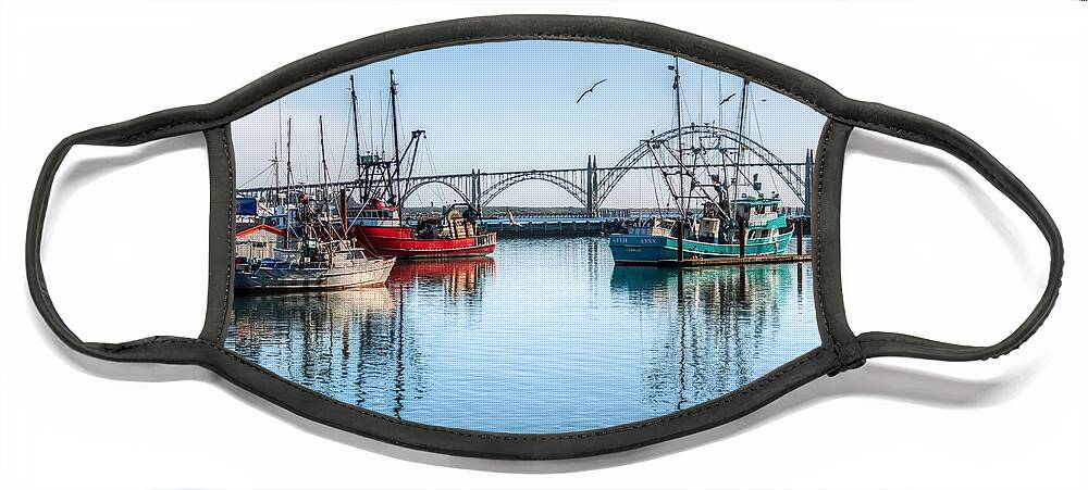 Water Face Mask featuring the photograph Newport Harbor 0074 by Kristina Rinell