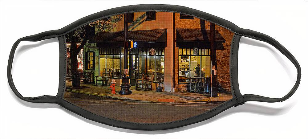 Newtown Pa Face Mask featuring the photograph Newtown Nighthawks by William Jobes