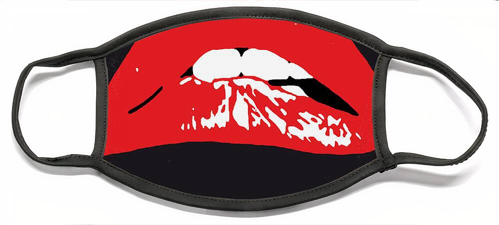 The Face Mask featuring the digital art No153 My The Rocky Horror Picture Show minimal movie poster by Chungkong Art
