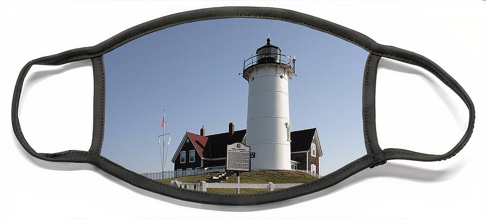 Falmouth Face Mask featuring the photograph Nobska Lighthouse on Cape Cod at Woods Hole Massachusetts by William Kuta