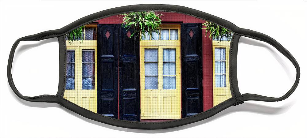 New Orleans Face Mask featuring the photograph NOLA Black and Yellow by Jarrod Erbe