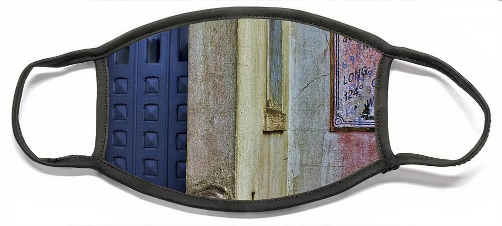 Cape Disappointment Face Mask featuring the photograph North Head Lighthouse Door by Cathy Anderson