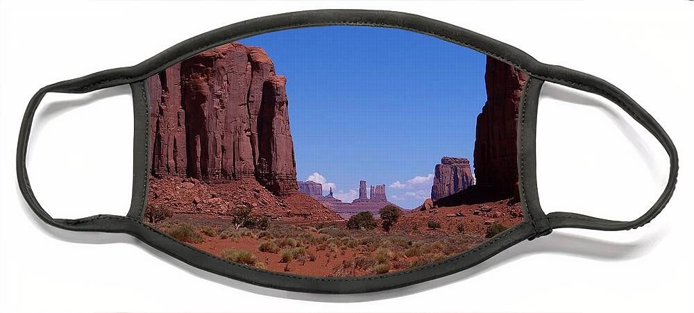 Monument Valley Face Mask featuring the photograph North Window in Monument Valley by Keith Stokes