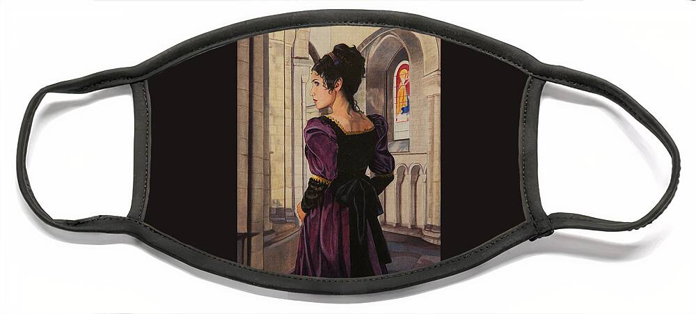 Whelan Art Face Mask featuring the painting Northanger Abbey by Patrick Whelan