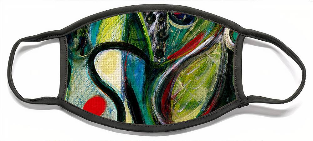 Abstract Art Face Mask featuring the painting Northern Lights 2 by Stephen Lucas