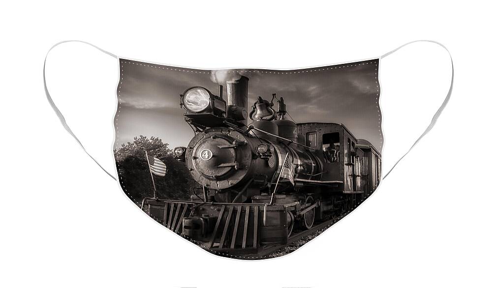 Trains Face Mask featuring the photograph Number 4 Narrow Gauge Railroad by Bob Orsillo
