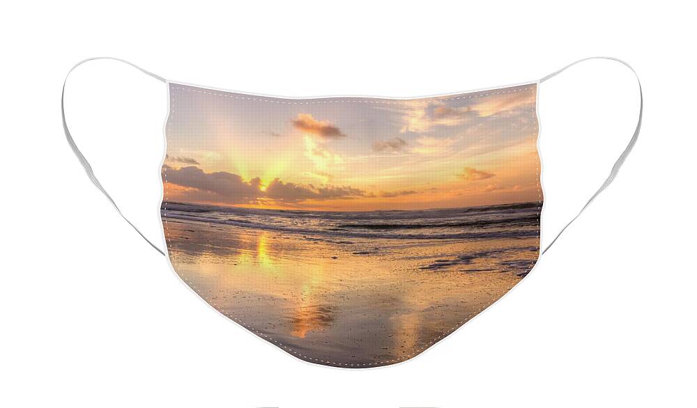 Water Face Mask featuring the photograph Nye Beach Sunset 0075 by Kristina Rinell