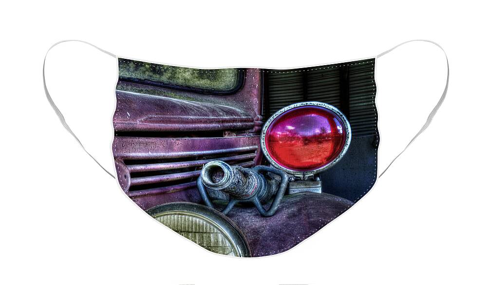Ken Johnson Imagery Face Mask featuring the photograph Old Ford Firetruck by Ken Johnson