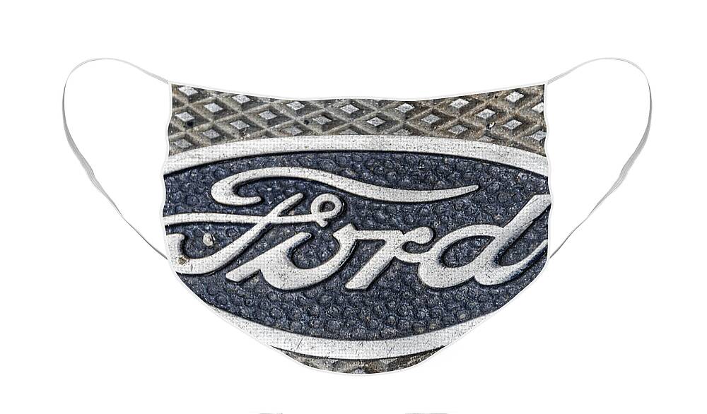 American Face Mask featuring the photograph Old Ford Symbol by Paulo Goncalves