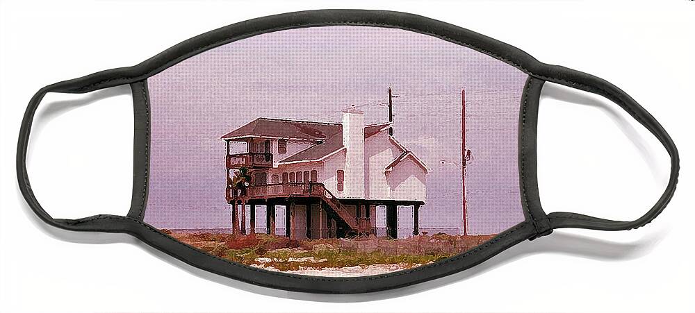 Galveston Beach Face Mask featuring the photograph Old Galveston by Tikvah's Hope