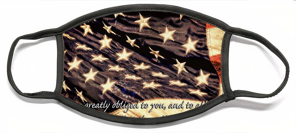 Lincoln Rogers Face Mask featuring the photograph Old Glory Military Tribute by Lincoln Rogers