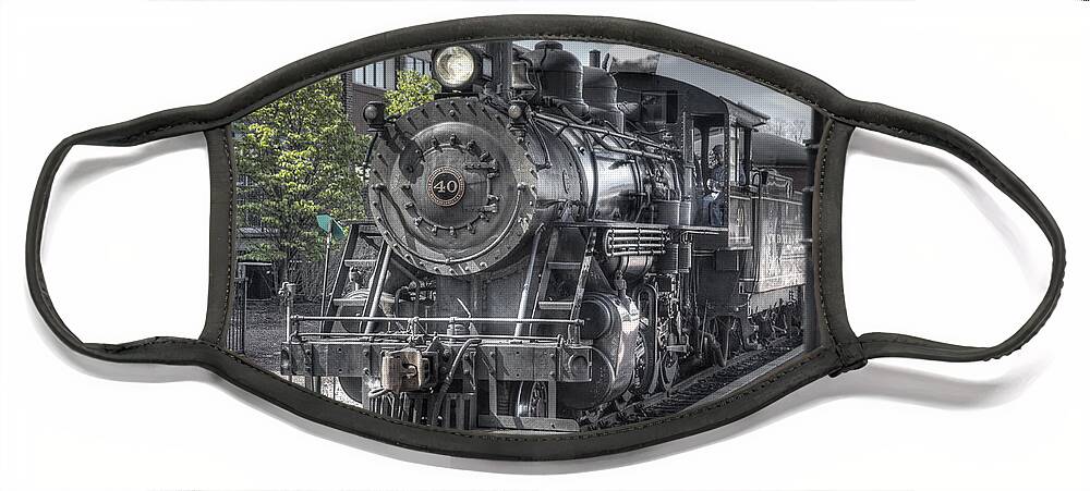 Train Face Mask featuring the photograph Old Number 40 by Anthony Sacco
