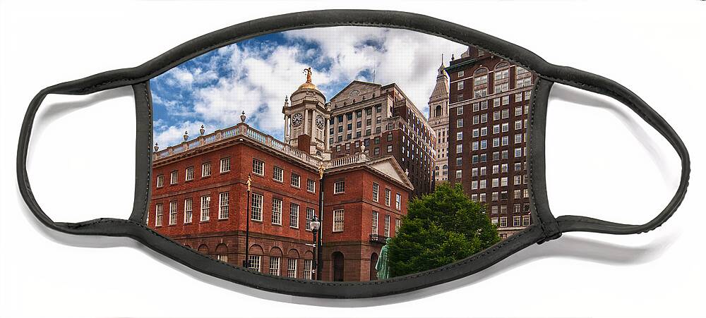 Buildings Face Mask featuring the photograph Old State House by Guy Whiteley