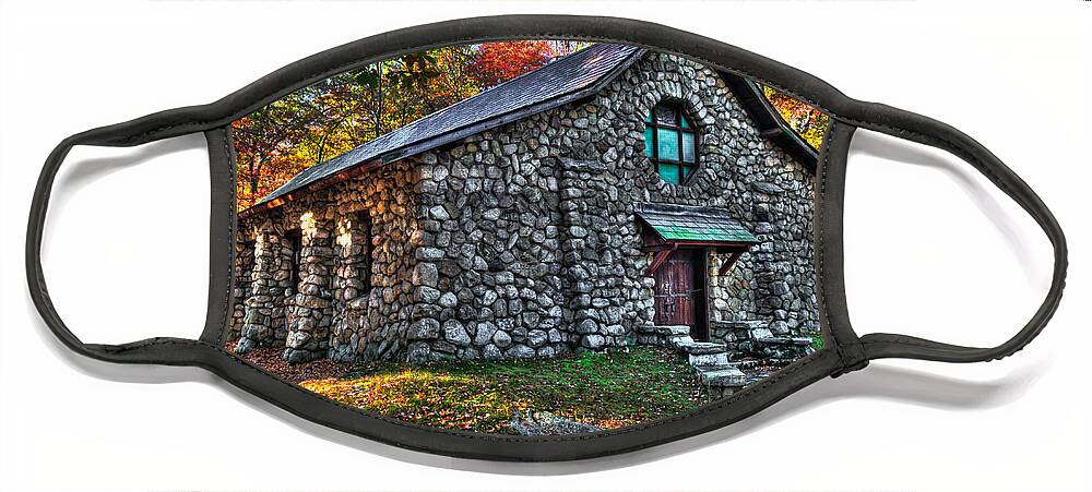 Harriman State Park Face Mask featuring the photograph Old Stone Lodge by Anthony Sacco