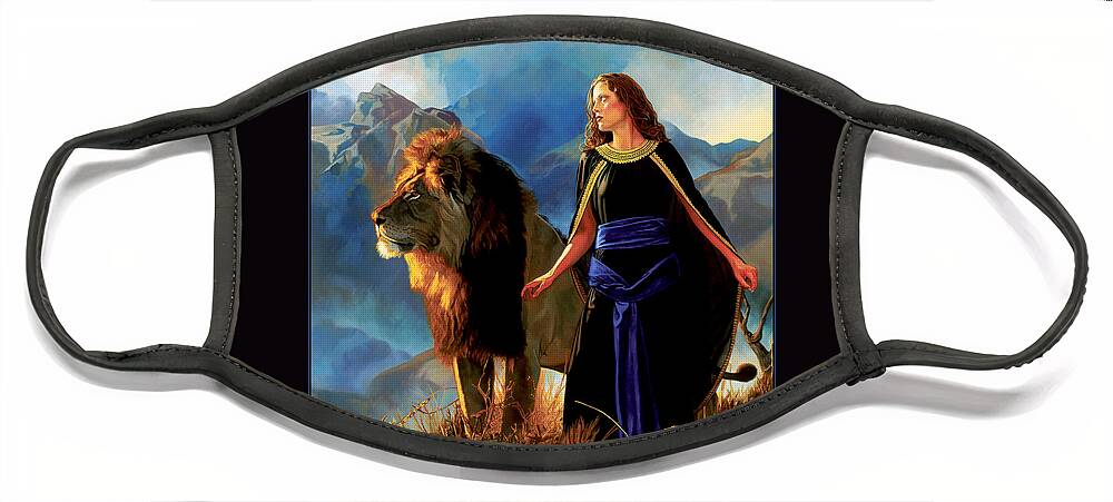 Whelan Art Face Mask featuring the painting One Day as a Lion by Patrick Whelan