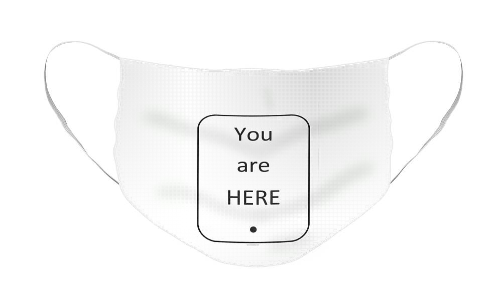 Richard Reeve Face Mask featuring the photograph One To Ponder - You Are Here by Richard Reeve